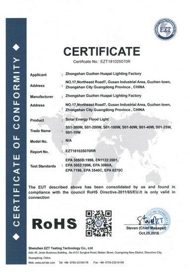 RoHS - Zhongshan Huapai Lighting Factory