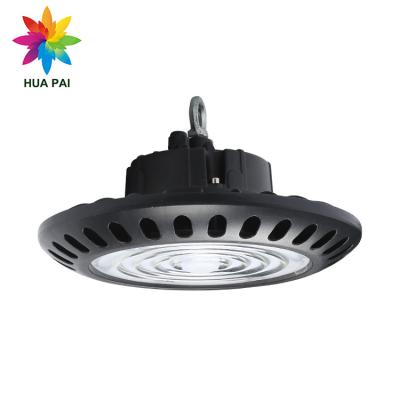 China HUAPAI Warehouse Power Factory Ip65 Pattern Private High Bay Deign 100W 150W 200W UFO LED High Bay Light for sale