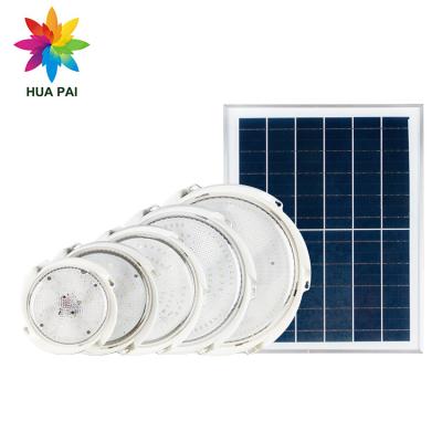 China HUAPAI High Efficiency Home Power Battery Spot Lamp 40w 60w 100w 200w 300w Indoor Solar Outdoor Mounted Solar Ceiling Light for sale