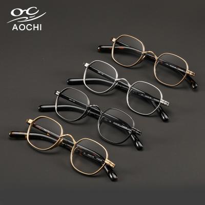 China Good Quality Japanese Handmade Titanium Acetate Men Eyewear Retro Computer Glasses Designer Reading Glasses Optical Frames for sale