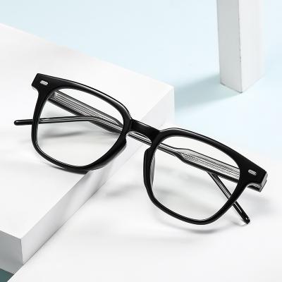 China New Design Spectacle TR90 Vintage Anti Blue Light Square Slim Optical CR39 Glasses Blocking Filter Reading Glasses for sale