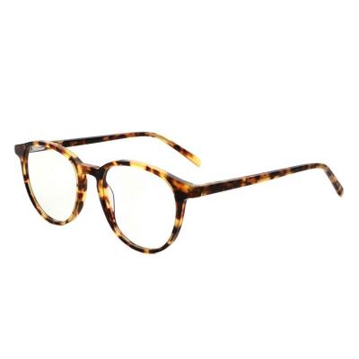 China Optical Glasses Frame Shenzhen Quality Acetate Frame Glasses Round Fashion Retro Optical Eyewear Custom Logo for sale