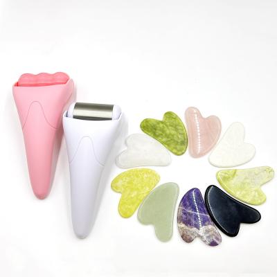 China Roller Beauty Device for Skin Rejuvenation and Injury Relief Natural Face Jade Roller for sale