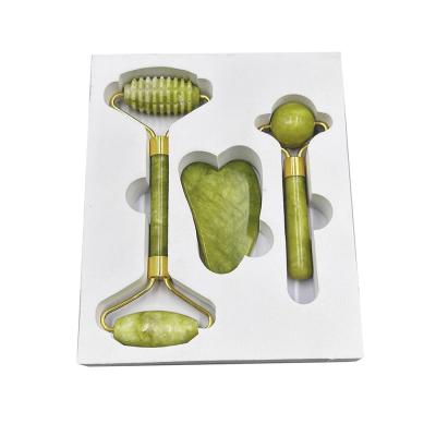 China Gesichtsschönheit Custom Logo Gua Sha Set und Jade Roller für Gesichtsmassage zu verkaufen