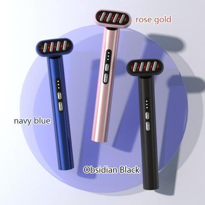 China Anti-rimpel verwarmde oogpen massager met rood licht trillingen ems en type C plugs Te koop