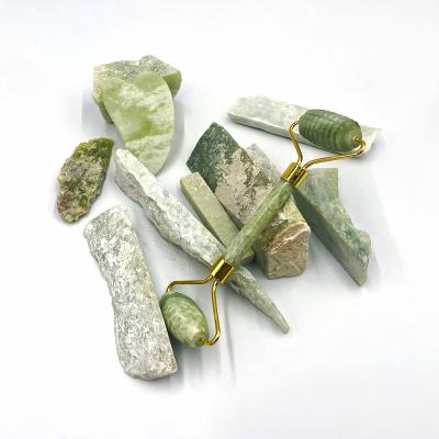 China 100% Natural Xiuyan Stone Jade Roller Gua Sha Set for Face Lift and Skin Tightening for sale