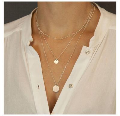 China 2021 new rose gold stainless steel necklace jewelry hot-selling CLASSIC pendant set for women stainless steel wholesale necklaces for sale