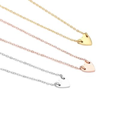 China CLASSIC Trendy Personalized Heart Choker Jewelry Heart Arrow Engraved 14K Gold Stainless Steel Short Necklace For Girlfriend for sale