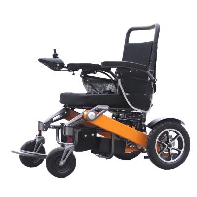 China 12inch foldable wheelchair 6.5Ah battery power lightweight electric wheelchair handcycle mobility scooter EFW05 for sale