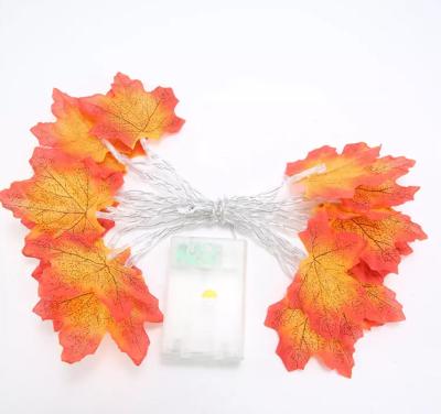 China Led String Light Maple Leaves Battery Operated Garland String Light for Thanksgiving Fall Garden Home Decoration for sale