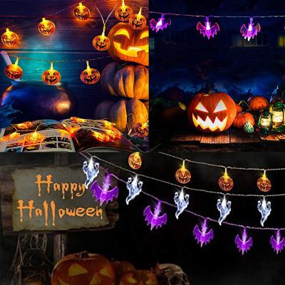 China 3M 10Ft 8Modes LED Light Pumpkin Ghost Spider Party Halloween LED Light Halloween Lighting Battery Sting Outdoor Christmas Light for sale