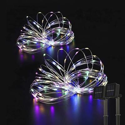 China Solar Led Power Light Copper Wire Lights 8 Modes 33FT 100LED String 100LED Outdoor Fairy Lighting for sale