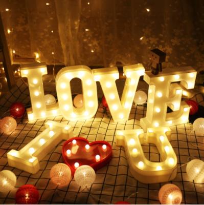 China Neon Letter Lamp 26 English Alphabet Decor Home Party Marquee Light Letters Sign Mini Valentine's Day Wedding Decoration Led Light Up Letters for sale