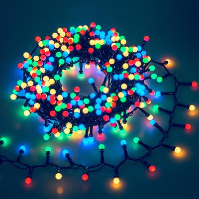 China Any Festival 480LED 33FT 8 Modes Waterproof Firecrackers Led F String Lights Globe Christmas Lights With Decoration For Outdoor Halloween for sale