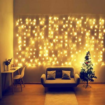 China Hot Sale 260L 13FT*6.5FT Ball Window Light Curtain Light Small Decorative Christmas Curtain Light With Adapter for sale