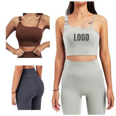 China Eco Friendly High Quality Logo Breathable Custom Organic Yoga Apparel Fitness Shorts Sports Bra Activewear Yoga Suits Sexy for sale