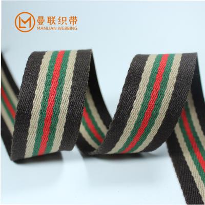 China Factory supply 38mm other cotton polyester solid color ribbon webbing pure thickened luggage yoga bag strap webband for sale