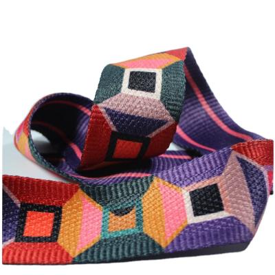 China Hot Selling High Tenacity Heat Transfer Printing Sublimation Custom Polyester Webbing 2 Inch Shoe Garment 100% Polyester Bags Sublimation Eco-Friendly Webbing Low Moq for sale