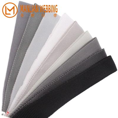 China Low Moq GRAY Factory Sales Polypropylene Webbing Strap Viable Color Ribbon Satchel For Sale for sale