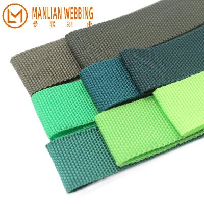 China High Tenacity GREEN PP Weave Webbing Band Custom Woven Polypropylene Webbing Bags Straps PP Webbing for sale