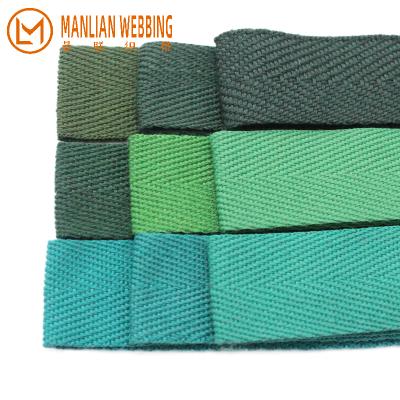 China Low Moq High Tenacity Tape Herringbone Color Herringbone Cotton Webbing Straps Green Rolls Multi Sustainable Sharpening Belt for sale