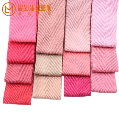 China Low Moq High Tenacity Tape Color Herringbone Cotton Webbing Straps High Moq Goldfishbone Sharpening Multi Viable Belt Rolls for sale