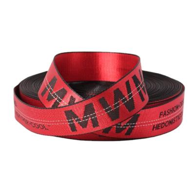 China 50mm elastic custom sublimation printed patterned webbing wholesale for bags ties printed jacquard ribbon webbing for sale