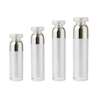 China Wholesale 15ml 30ml 50ml 100ml Viable Cosmetic Packaging Bottle Double Platform Cosmetic Detachable Refillable Airless Bottle for sale