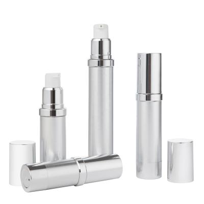 China 10ml 15ml 20ml 30ml Cosmetic Refillable Airless Pump Bottles With Replaceable Inner Case Viable Cosmetic Bottle Packaging for sale