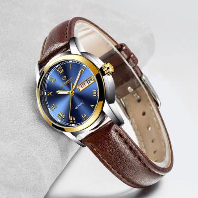 Chine Automatic Date 2022 New Products Ladies Love Watches Gold Women Real Leather Wrist Watch à vendre