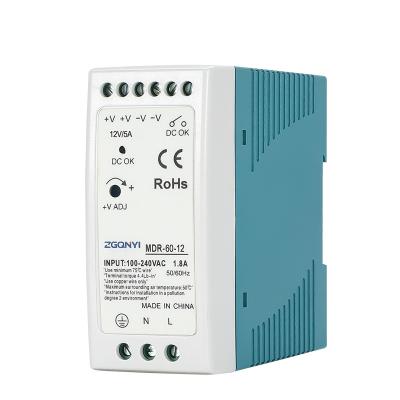 China MDR-60-12 MDR Din Rail Series SMPS Power Supply Factory Direct Sales AC Changeover DC for 3D Printer LED Light and Camera MDR-60-12 closed circuit television for sale