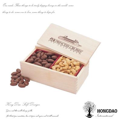 China Recycled Materials HONGDAO Wholesale Custom Wooden Chocolate And Food Box for sale