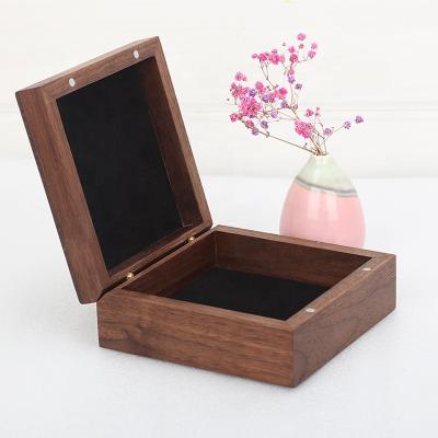 China Black Walnut Handmade Jewelry Storage Box Factory Customized Custom Packaging Jewelry Box Gift Box for sale