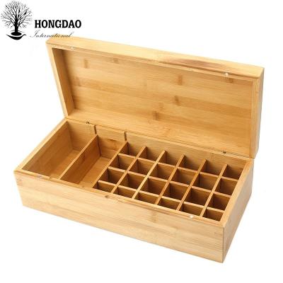 China HONGDAO handmade fancy natural bamboo essential oil packaging wooden gift boxes wholesale for sale