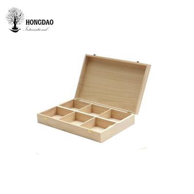 China HONGDAO Handmade Wooden Box Round Wooden Box For Essential Oils Wooden Box Flat Pack for sale