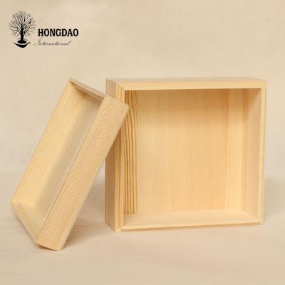 China HONGDAO Materials Best Reclaimed Wood Material Selling Custom Wooden Storage Box For Gift for sale