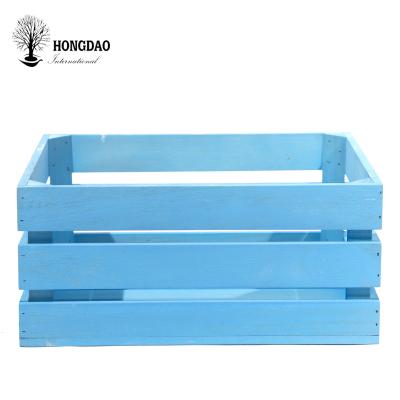 China HONGDAO materials storage boxes bamboo antique storage boxes color reused wood storage box for sale