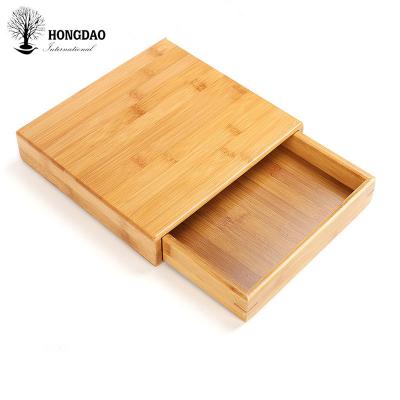 China Recycled Materials HONGDAO Color Handmade Natural Bamboo Gift Box Wooden Packaging Box For Tea Watch for sale