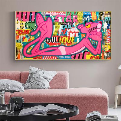 China Abstract Art Colorful Cartoon Pop Graffiti Art On Canvas Painting Wall Art Picture For Home for sale