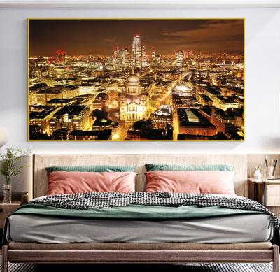 China Modern Wall Art Oil Painting Modern Office Home Decoration Print Canvas Painting City Poster for sale