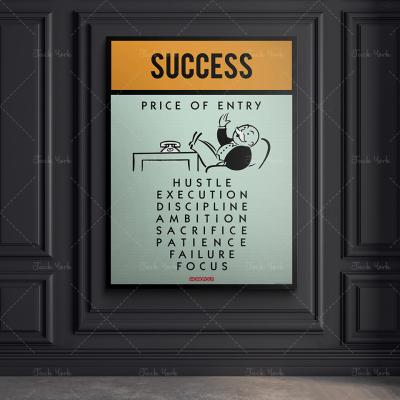 China Modern Inspirational Success Patience Patience Canvas Poster Wall Art Painting HD Print Office Room for sale