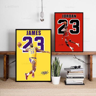 China Modern Art Sports Player Painting Prints Poster Basketball Superstar Canvas On The Wall Decoration Living Room Home Wall Painting for sale