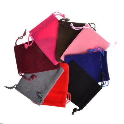 China Shock Resistance Customizable Velvet Fabric Flanneltte Drawstring Pouches Bags For Jewelry Cell Phone Game Dice Bracelets Watches Storage for sale