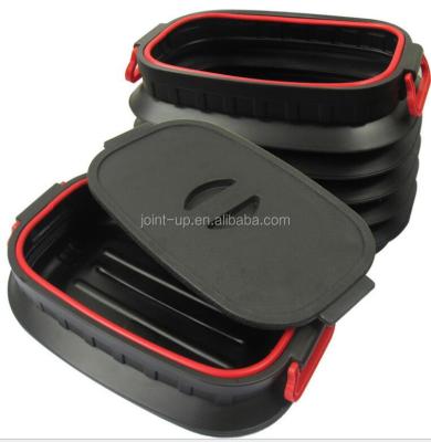 China ABS 18L Car Auto Vehicle Folding Collapsible Trunk Waste Container Organizer Holder Water Bucket Barrel for sale