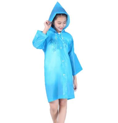 China Bachelor Waterproof Clothes Hiking Travel Backpacking EVA Plastic Children Kids Waterproof Reusable Coat for sale