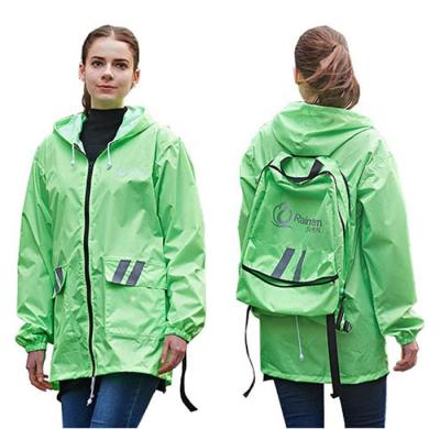 China Bachelor's Waterproof Clothing Motorcycle Bike Bicycle Hiking Travel Backpack Hooded Safety Rain Coat Jacket Raincoat Suit for sale