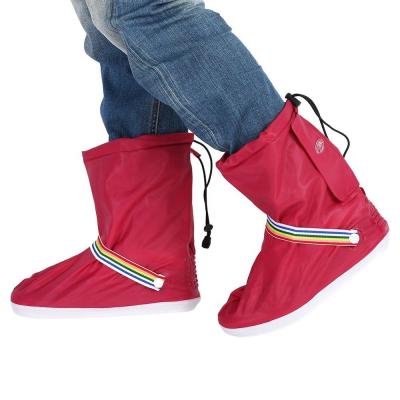 China PVC Women Girls Snow Rain Overshoes Boots Shoes Protector Non-slip Waterproof Reusable Cover for sale