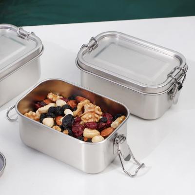 China Factory direct sale new viable quantitative stainless steel portable sealed lunch box with cover for sale