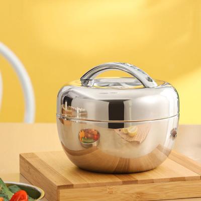 China High Quality Viable Vacuum Insulated Apple Shape Stainless Steel Food Bowl For Sale for sale