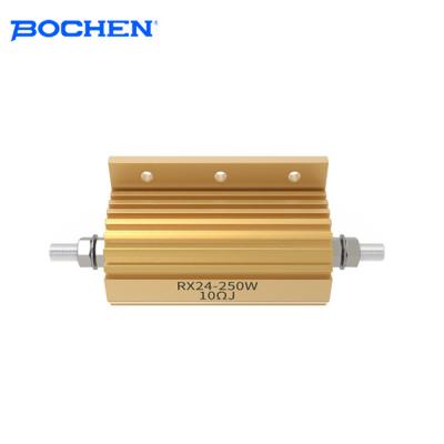 China RX24 500W 10K 5% Gold Aluminium Gehäuse Wirewound Leistungswiderstand Dynamischer Bremswiderstand zu verkaufen